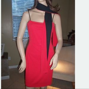 Red and Black Reversible Couture Dress